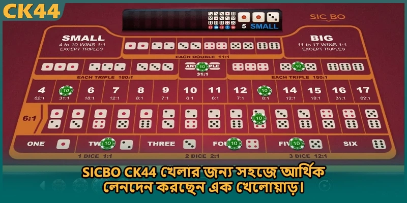 Sicbo CK44 গেমে বড় জয়ের উল্লাস করছেন এক খেলোয়াড়।