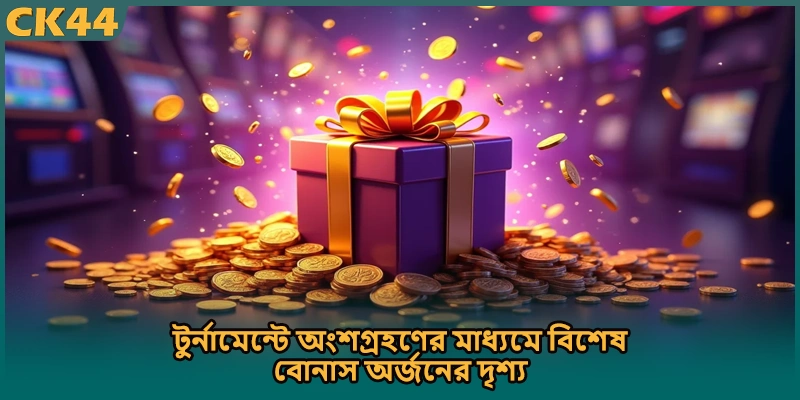 টুর্নামেন্টে অংশগ্রহণের মাধ্যমে বিশেষ বোনাস অর্জনের দৃশ্য